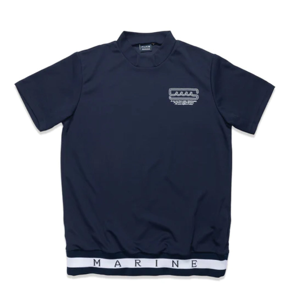 muta MARINE ヘムリブ モックネックシャツ (ROPE) ブラック ヘムリブ モックネックシャツ (ROPE) [全4色] – muta Online Store