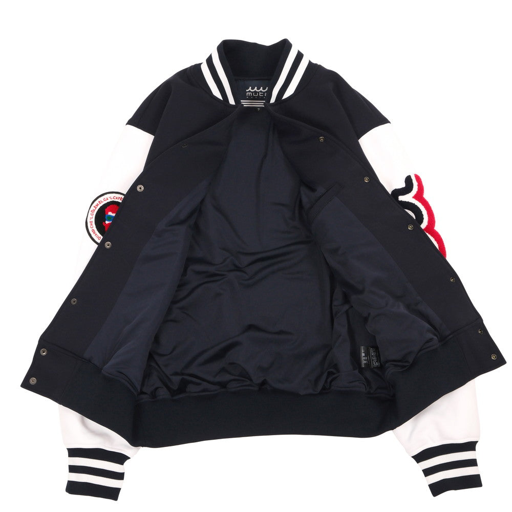 [L4K3 x muta] Stadium jacket [Navy x White] 