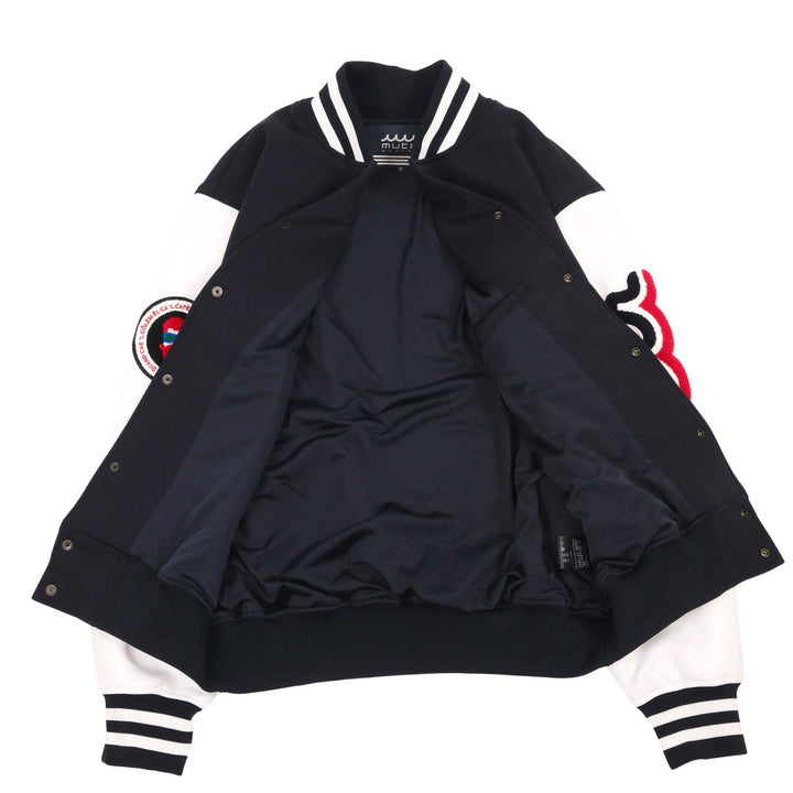 [L4K3 x muta] Stadium jacket [Navy x White] 