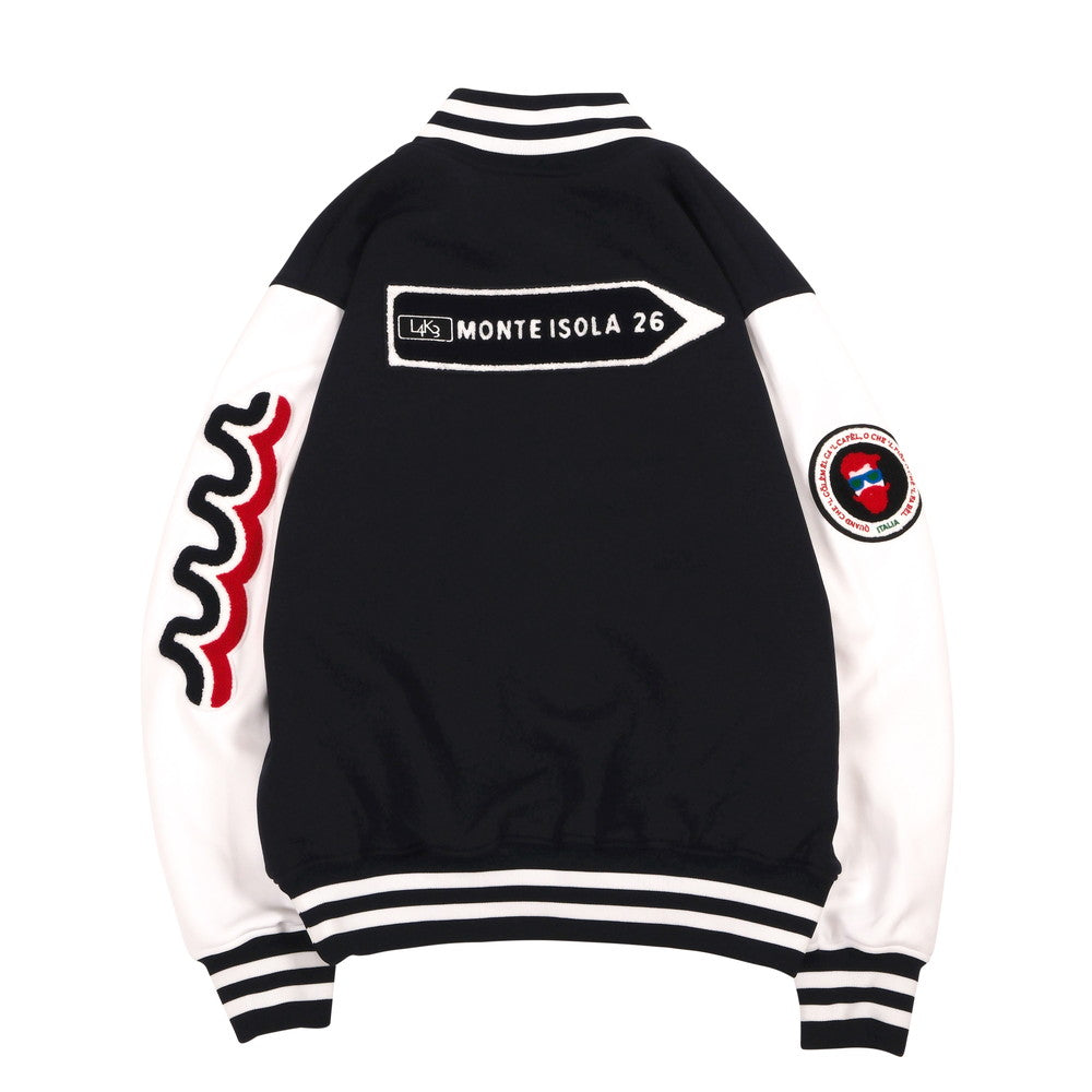 [L4K3 x muta] Stadium jacket [Navy x White] 