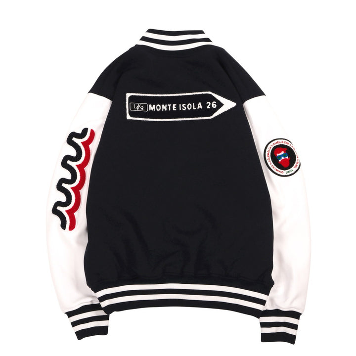 [L4K3 x muta] Stadium jacket [Navy x White] 