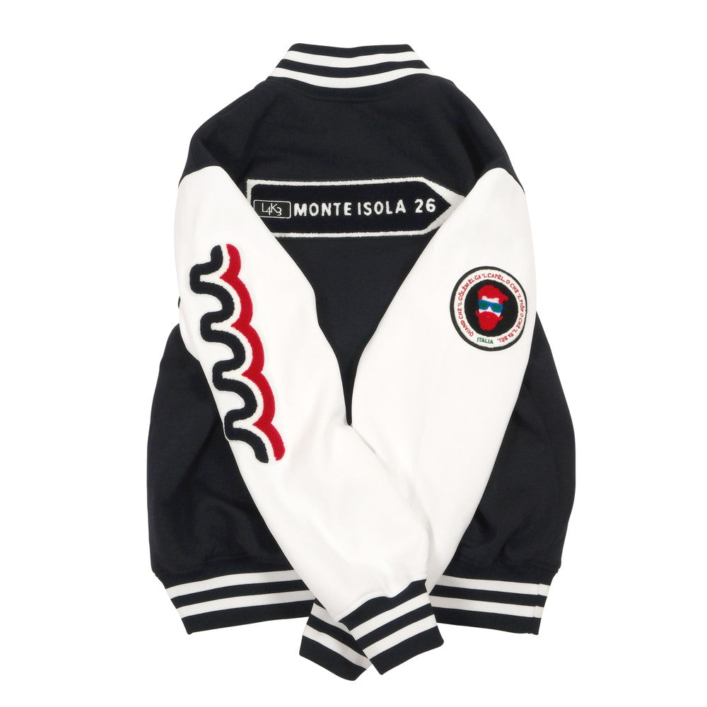 [L4K3 x muta] Stadium jacket [Navy x White] 