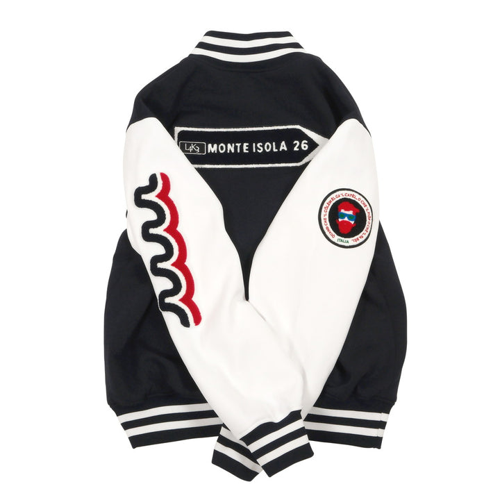 [L4K3 x muta] Stadium jacket [Navy x White] 