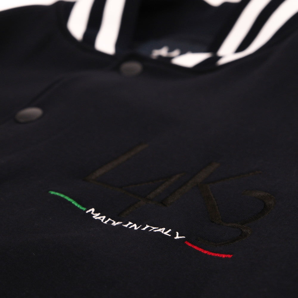 [L4K3 x muta] Stadium jacket [Navy x White] 