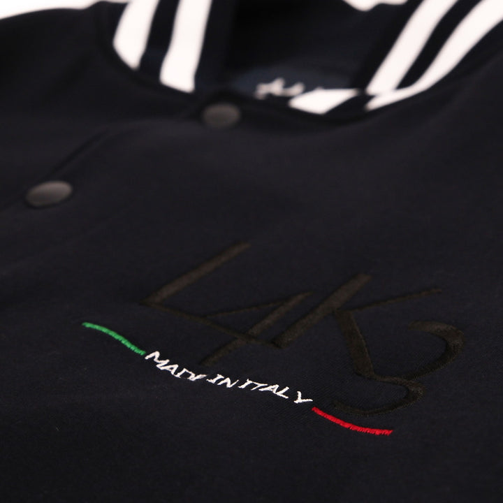 [L4K3 x muta] Stadium jacket [Navy x White] 