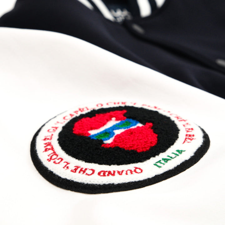 [L4K3 x muta] Stadium jacket [Navy x White] 