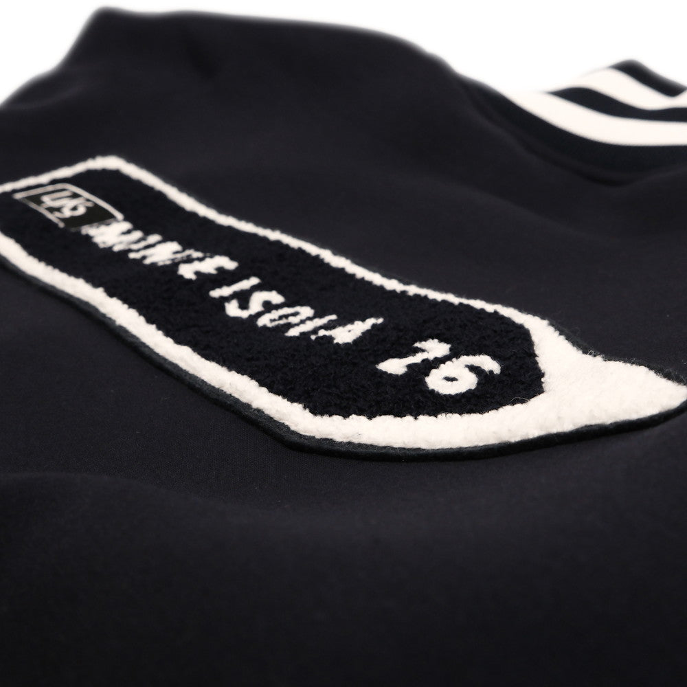 [L4K3 x muta] Stadium jacket [Navy x White] 