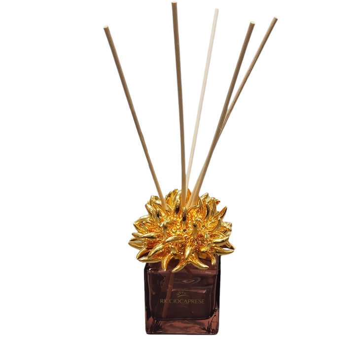 [RICCIOCAPRESE] Anemone/Gold 24 Brown Glass M 