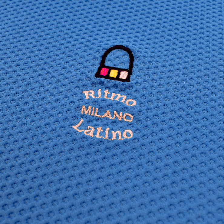 【Ritmo Latino MILANO】2025ss レディース モック半袖シャツ メッシュ BLUE (RLT-RL01)