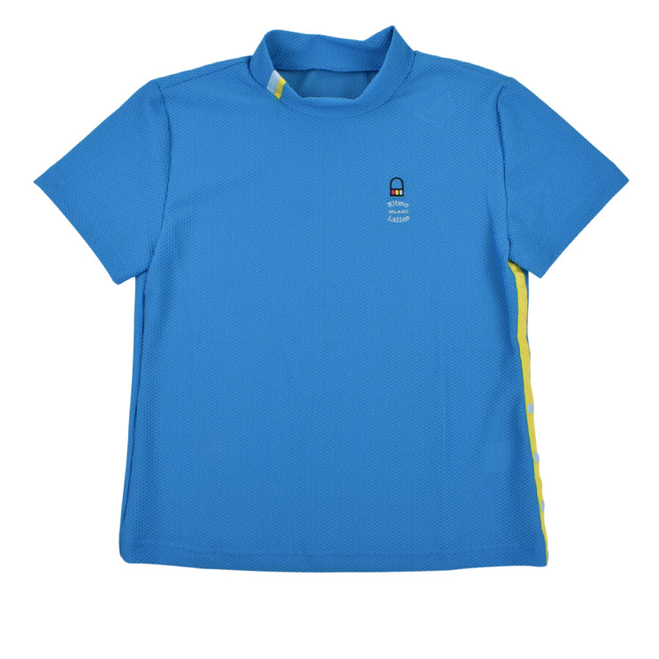 【Ritmo Latino MILANO】2025ss レディース モック半袖シャツ メッシュ BLUE (RLT-RL01)