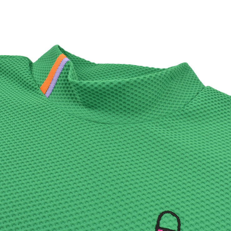 【Ritmo Latino MILANO】2025ss モック半袖シャツ メッシュ GREEN (RLT-RL01)