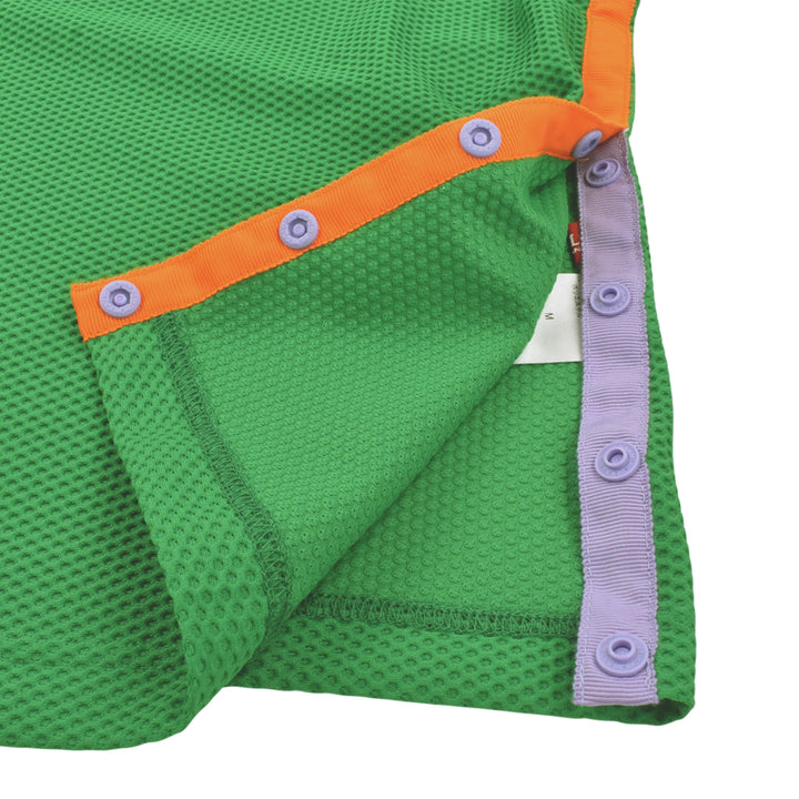Ritmo Latino MILANO 2025 Spring/Summer Mock Short Sleeve Shirt, Mesh, Green (RLT-RL01) 