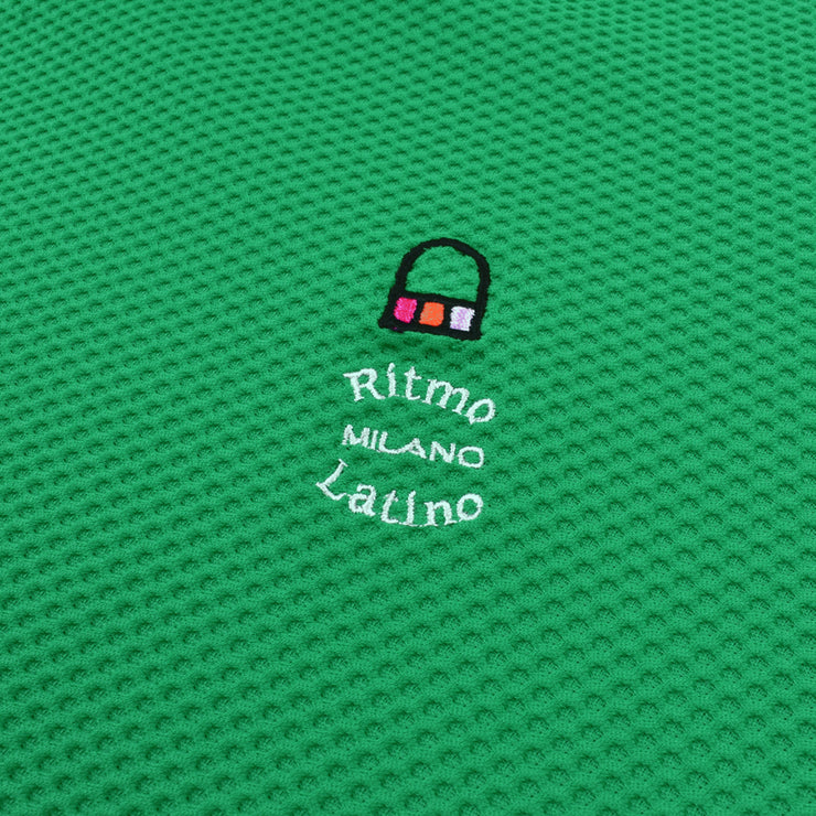 【Ritmo Latino MILANO】2025ss モック半袖シャツ メッシュ GREEN (RLT-RL01)