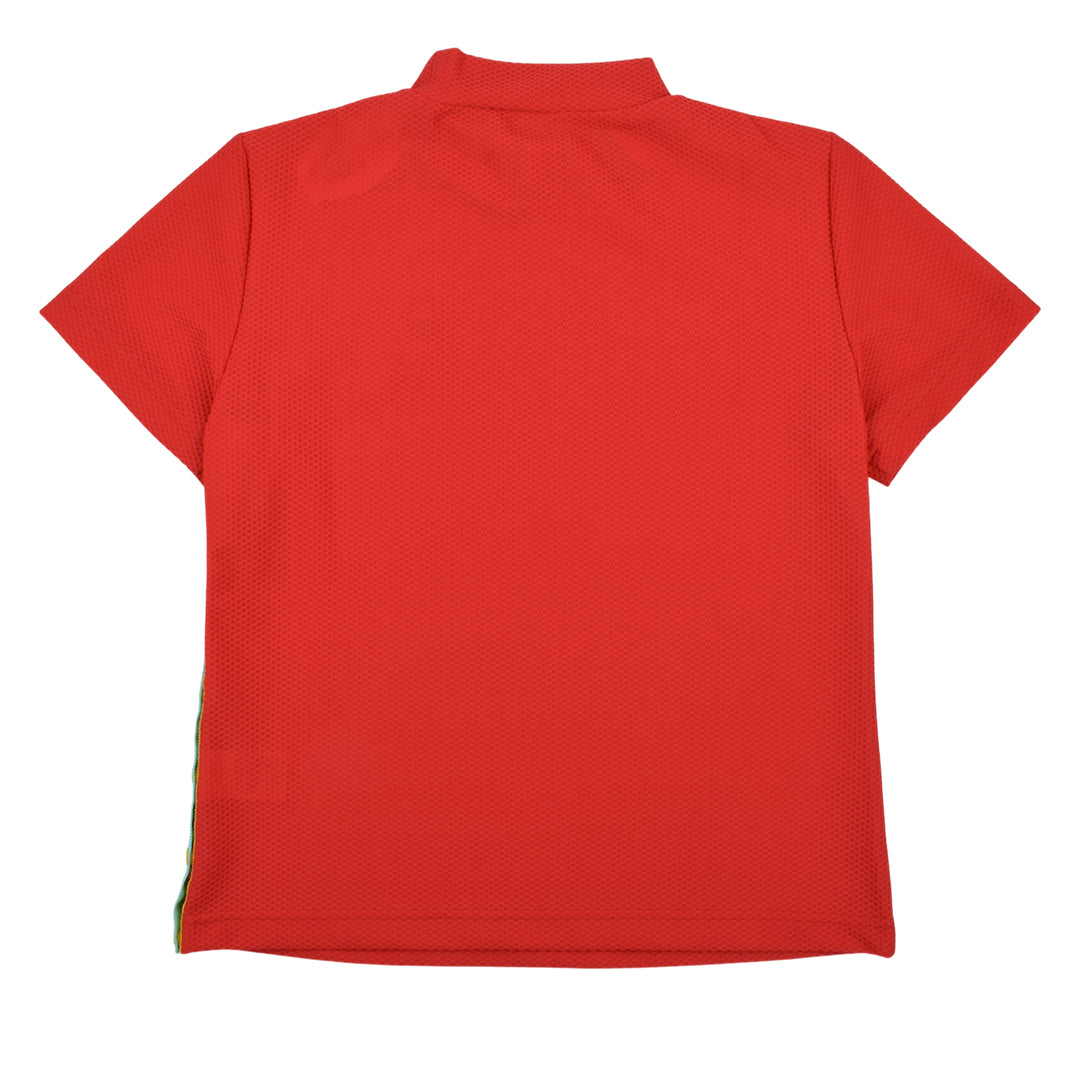 Ritmo Latino MILANO 2025 Spring/Summer Mock Short Sleeve Shirt, Mesh, Red (RLT-RL01) 