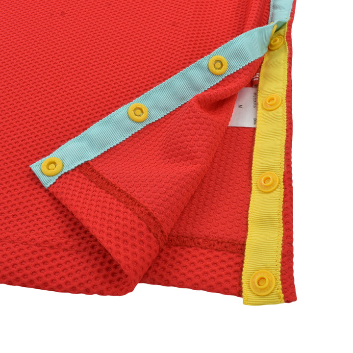 Ritmo Latino MILANO 2025 Spring/Summer Mock Short Sleeve Shirt, Mesh, Red (RLT-RL01) 
