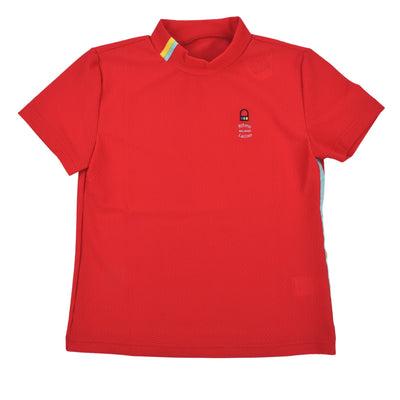 【Ritmo Latino MILANO】2025ss モック半袖シャツ メッシュ RED (RLT-RL01)