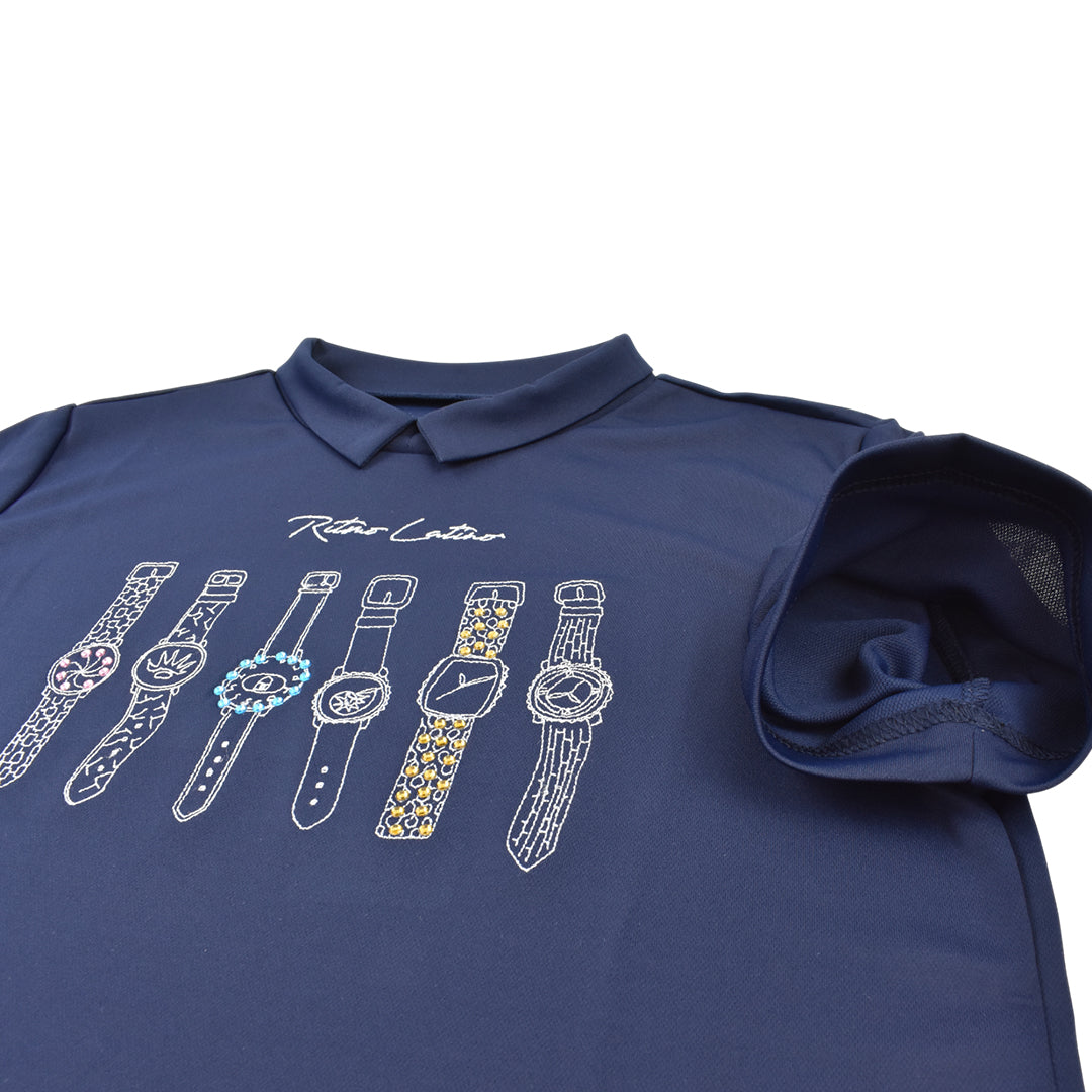 公式]【Ritmo Latino MILANO】2025ss 半袖ポロシャツ NAVY (RLT-RL02
