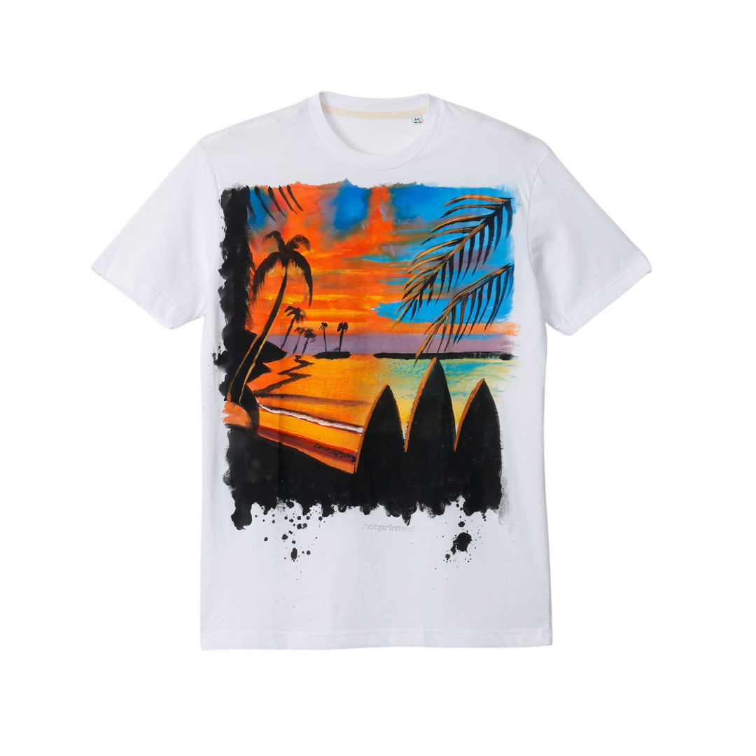 [NOT PRINTED] T-shirt SUNSET WHITE (M)(L) (XL) 