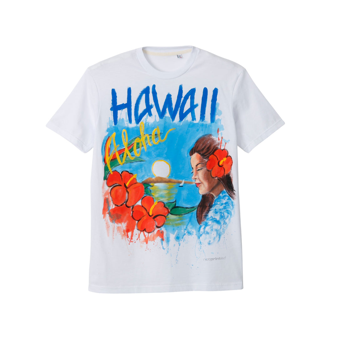[NOT PRINTED] T-shirt HAWAII WHITE (M)(L) 