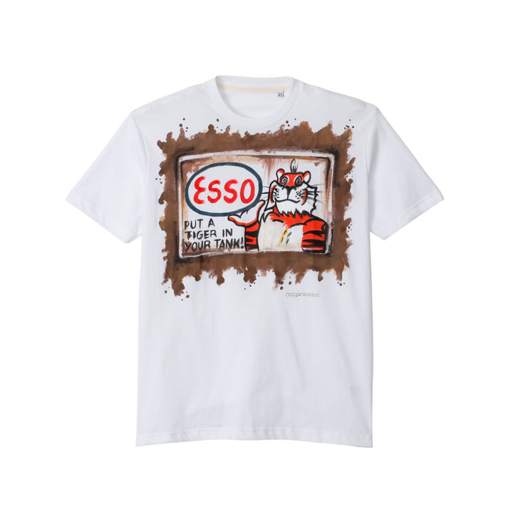 [NOT PRINTED] T-shirt ESSO TIGER WHITE (M)(L) 