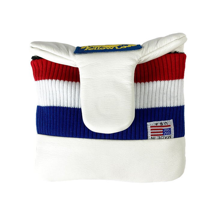 【Yellow Lobster】ネオマレット型 パター用カバー Putter Cover -Newport White-YL-PTCM002MS-NW