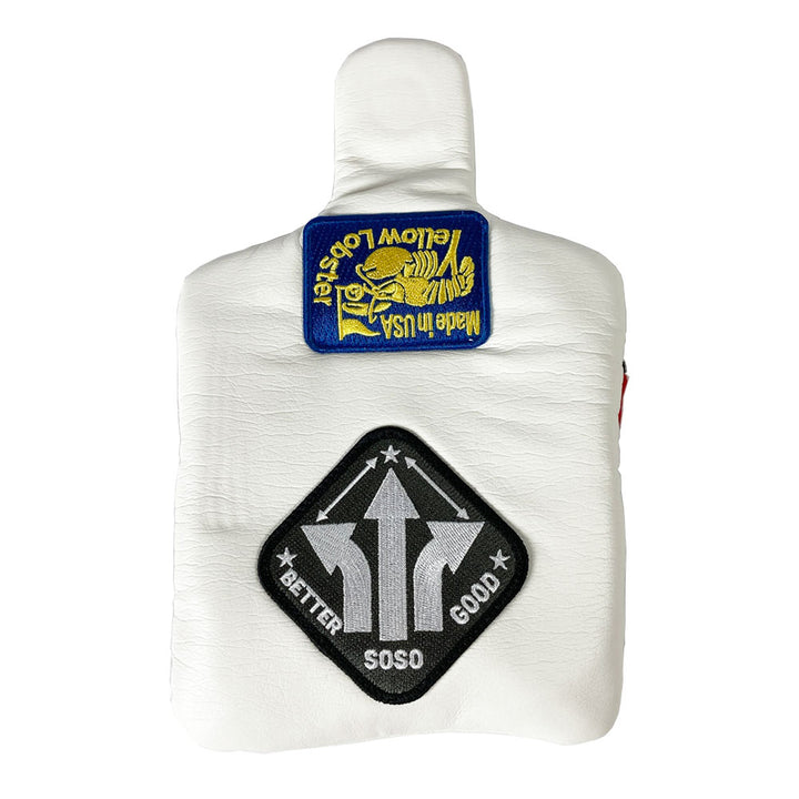【Yellow Lobster】ネオマレット型 パター用カバー Putter Cover -Newport White-YL-PTCM002MS-NW
