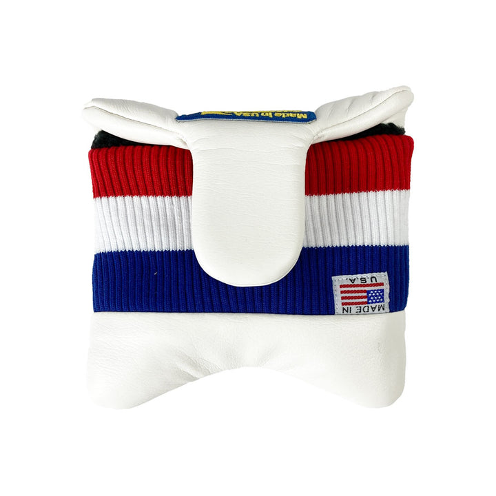 【Yellow Lobster】ネオマレット型 パター用カバー フィッシュテール Putter Cover -Newport White-YL-PTCM004MF-NW