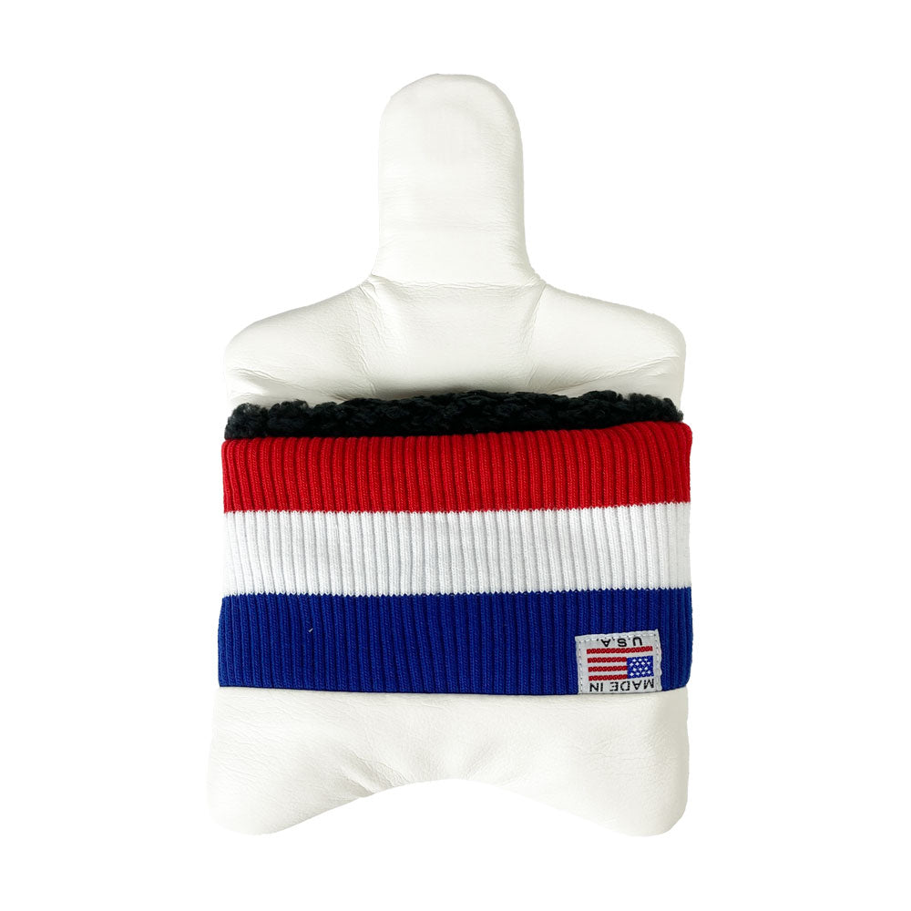 【Yellow Lobster】ネオマレット型 パター用カバー フィッシュテール Putter Cover -Newport White-YL-PTCM004MF-NW