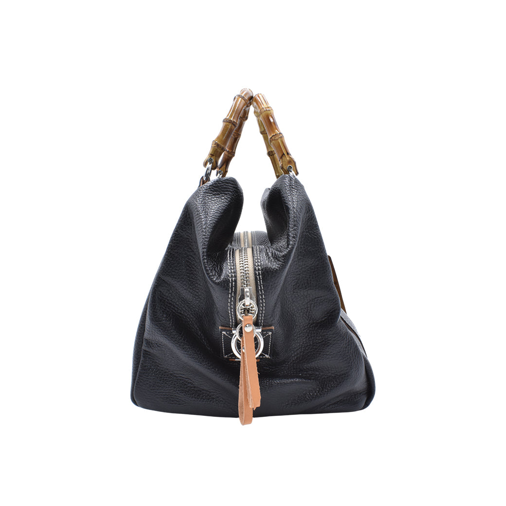 [MANIKOMIO DSGN] LADY24 / BAMBOO LEATHER BLACK