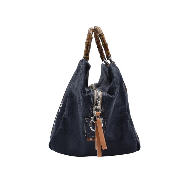 [MANIKOMIO DSGN] LADY24 / BAMBOO LEATHER NAVY BLUE