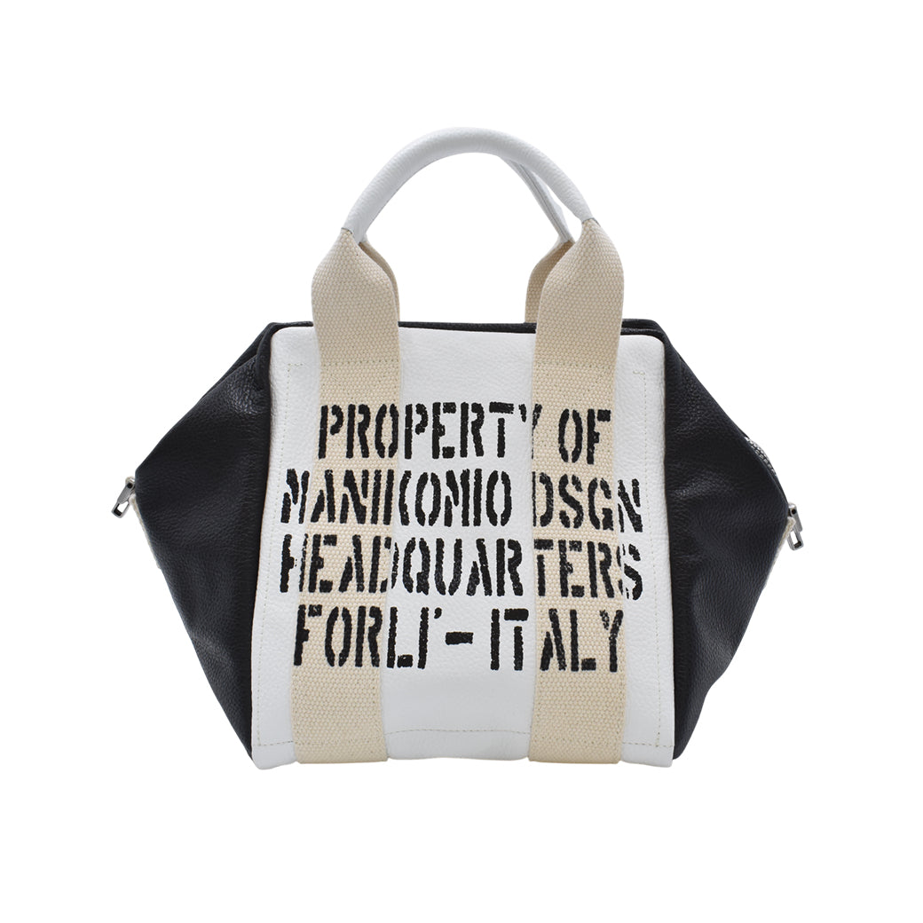 [MANIKOMIO DSGN] LADY24/ GENUINE LEATHER WHITE/BLACK