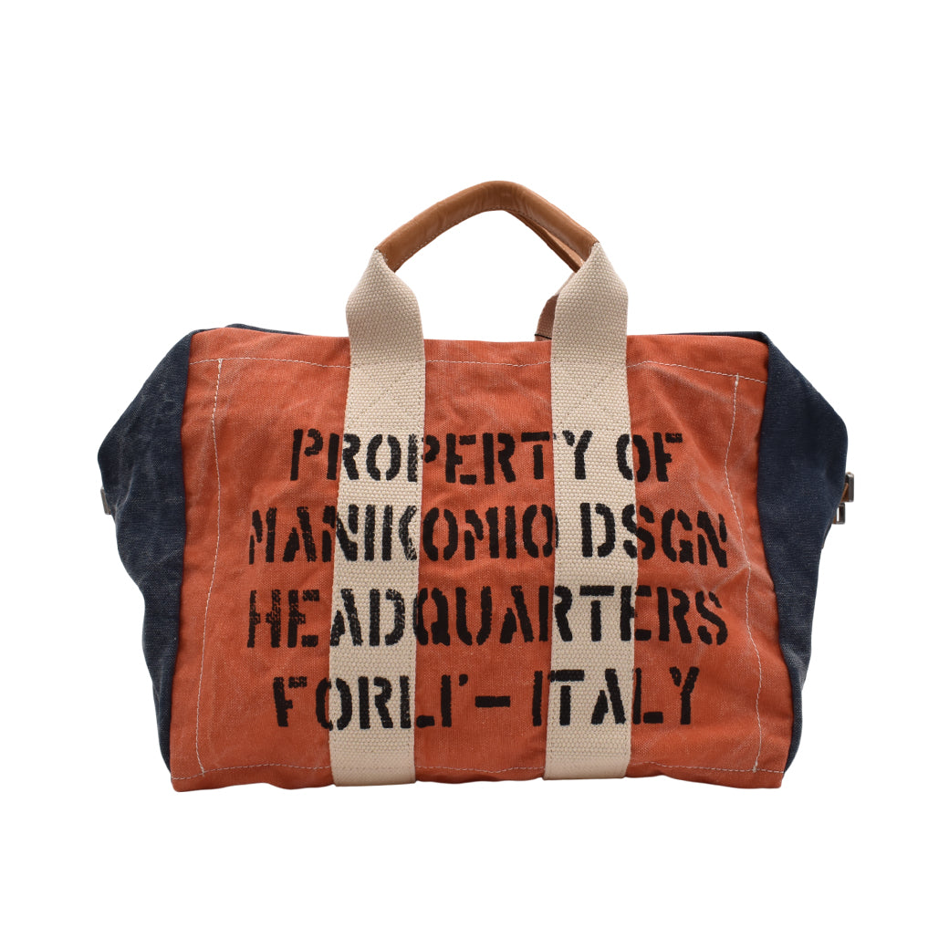 [MANIKOMIO DSGN]"38" / HERITAGE OLONA COTTON ORANGE/NAVY