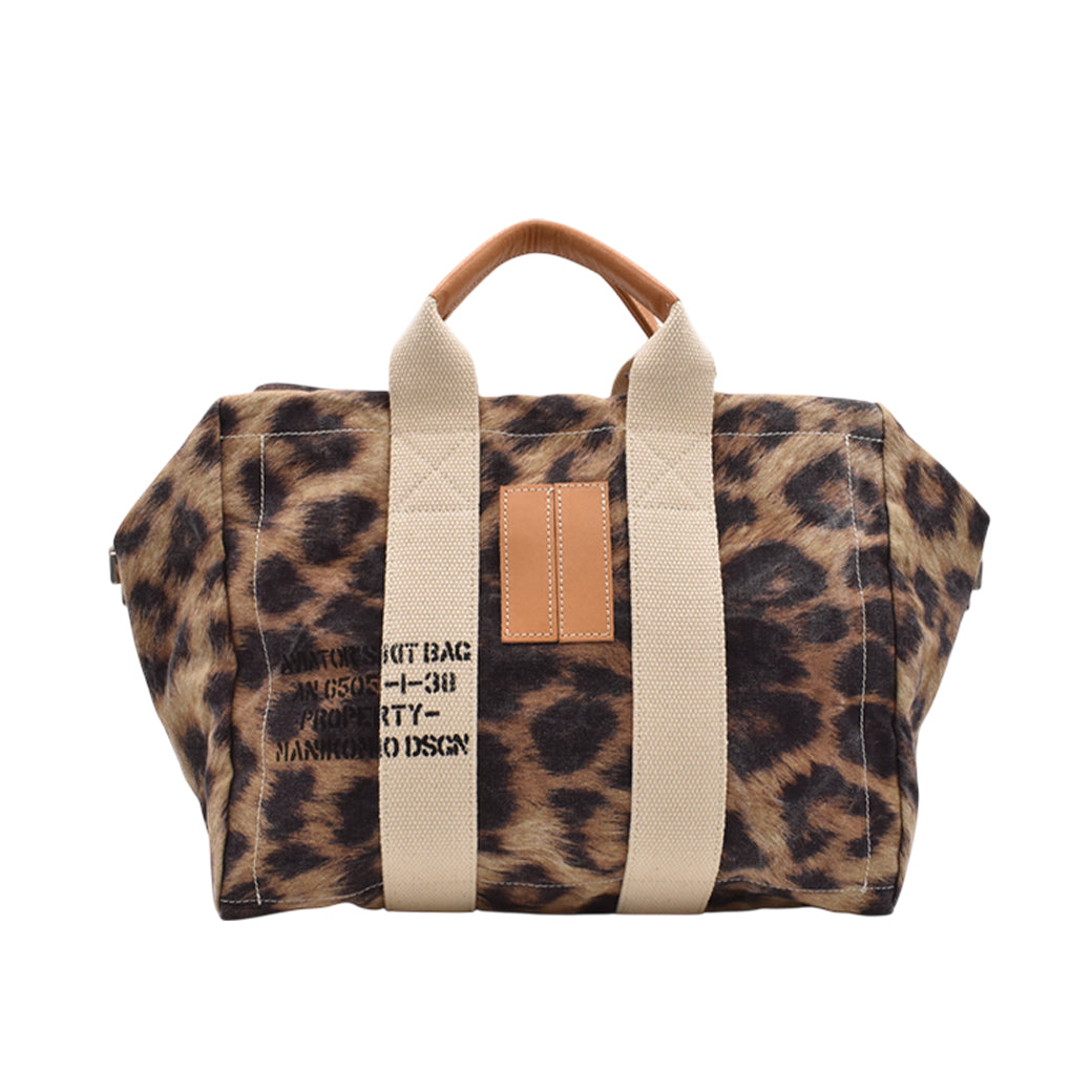 【MANIKOMIO DSGN】 "38" / HERITAGE OLONA COTTON  OFF SAND LEOPARD