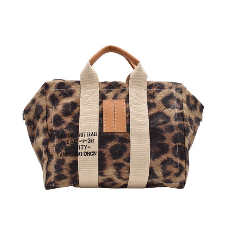 【MANIKOMIO DSGN】 "38" / HERITAGE OLONA COTTON  OFF SAND LEOPARD