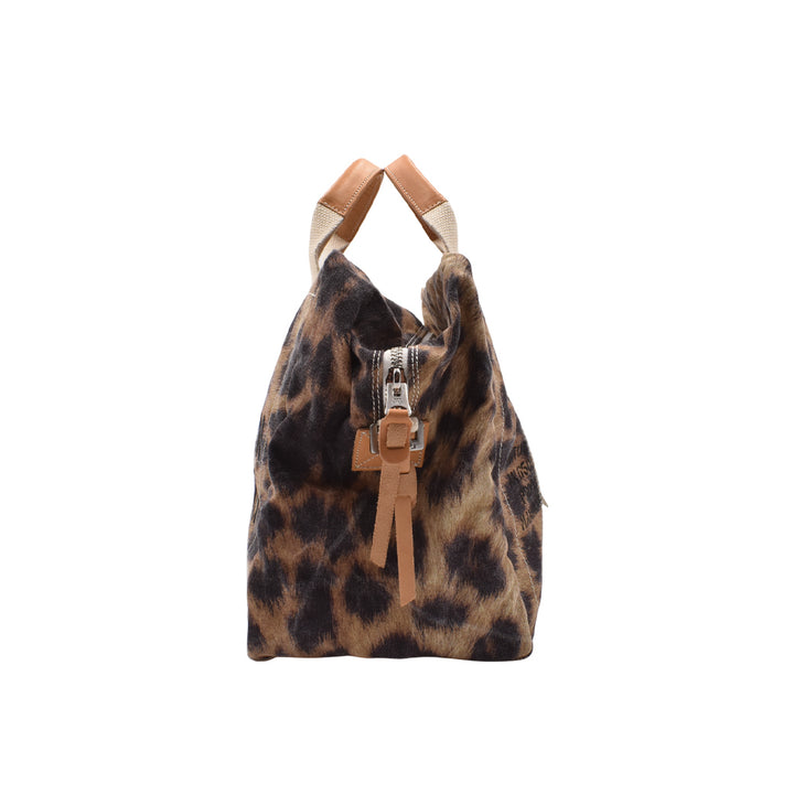 【MANIKOMIO DSGN】 "38" / HERITAGE OLONA COTTON  OFF SAND LEOPARD