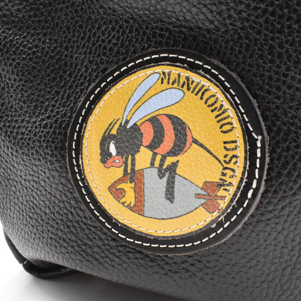 [MANIKOMIO DSGN]"38" PATCH / GENUINE LEATHER BLACK