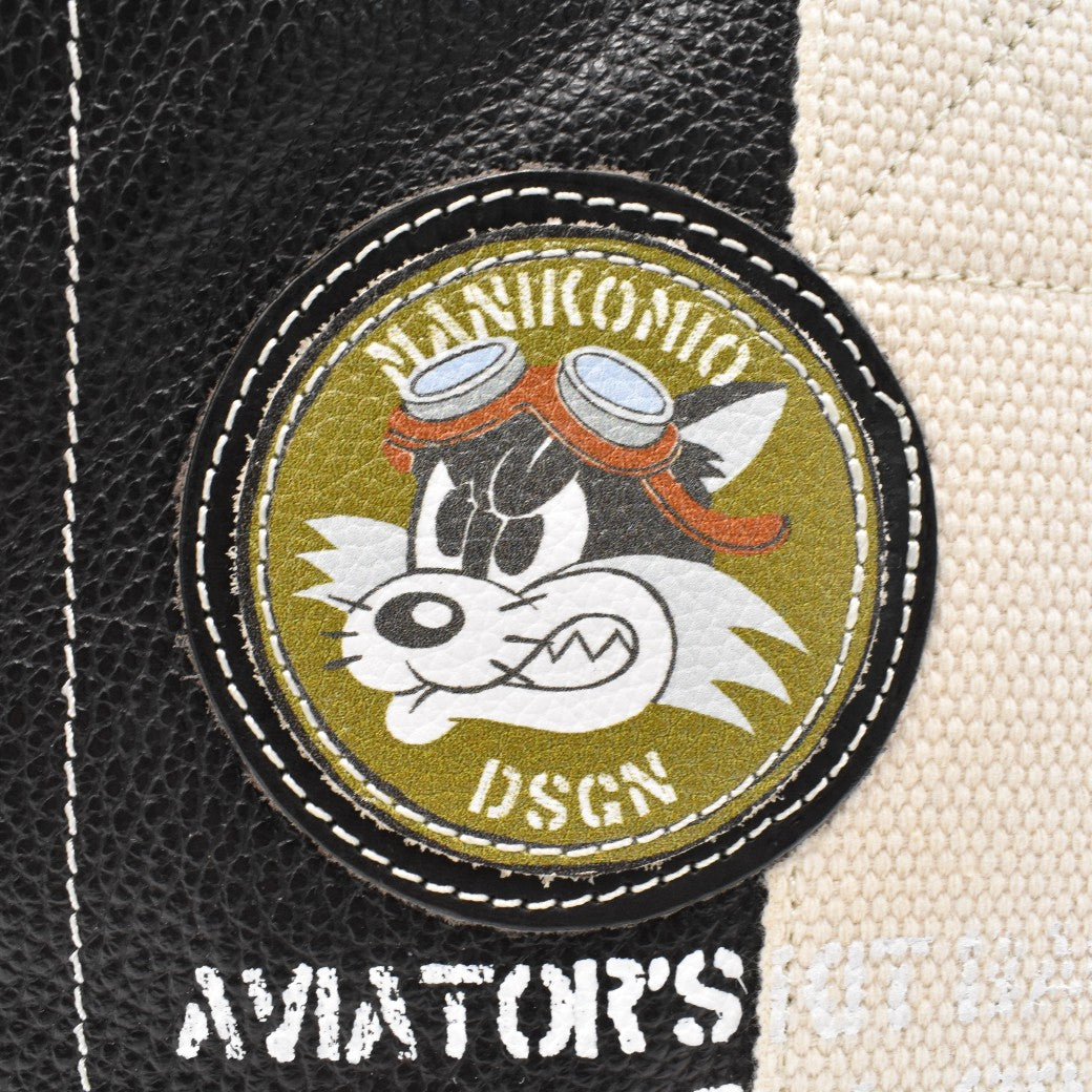 [MANIKOMIO DSGN]"38" PATCH / GENUINE LEATHER BLACK