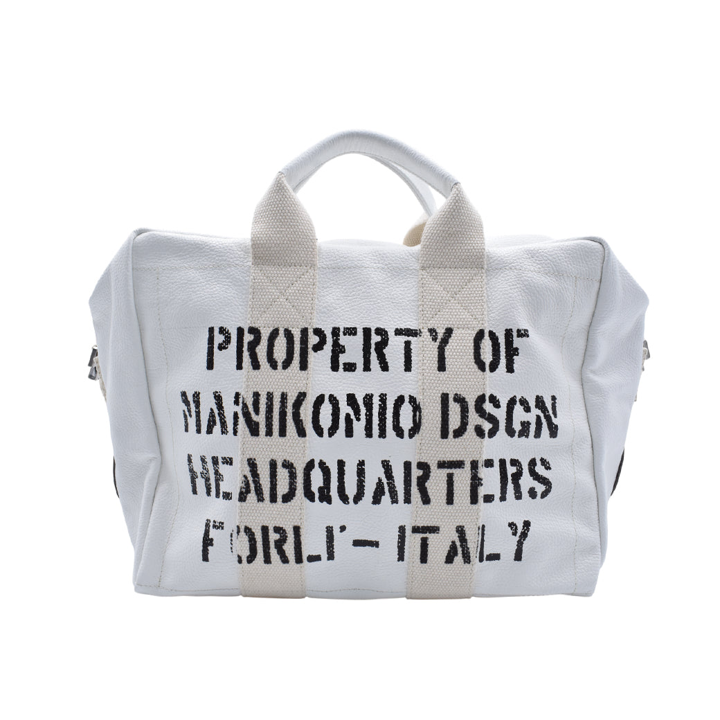 [MANIKOMIO DSGN]"38" PATCH / GENUINE LEATHER ALL WHITE