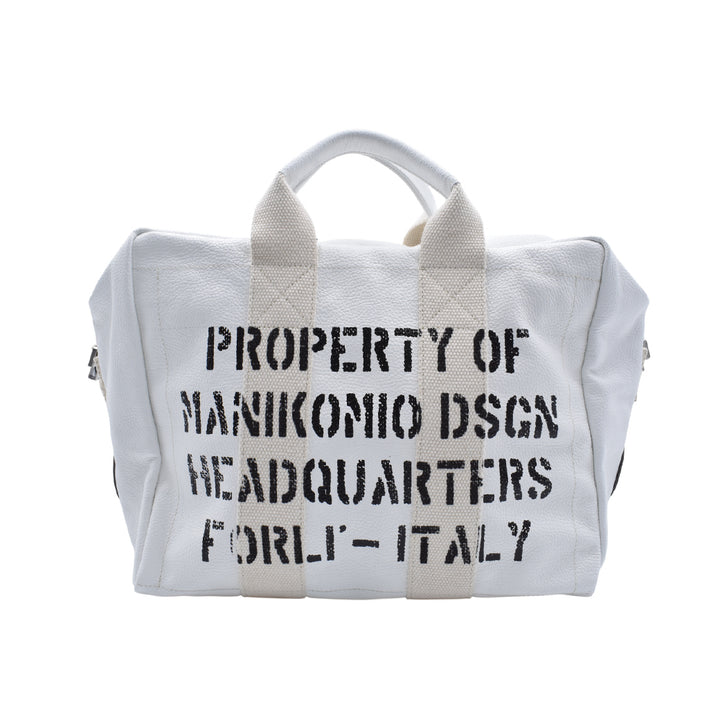[MANIKOMIO DSGN]"38" PATCH / GENUINE LEATHER ALL WHITE