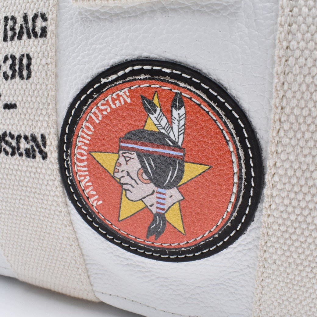 [MANIKOMIO DSGN]"38" PATCH / GENUINE LEATHER ALL WHITE