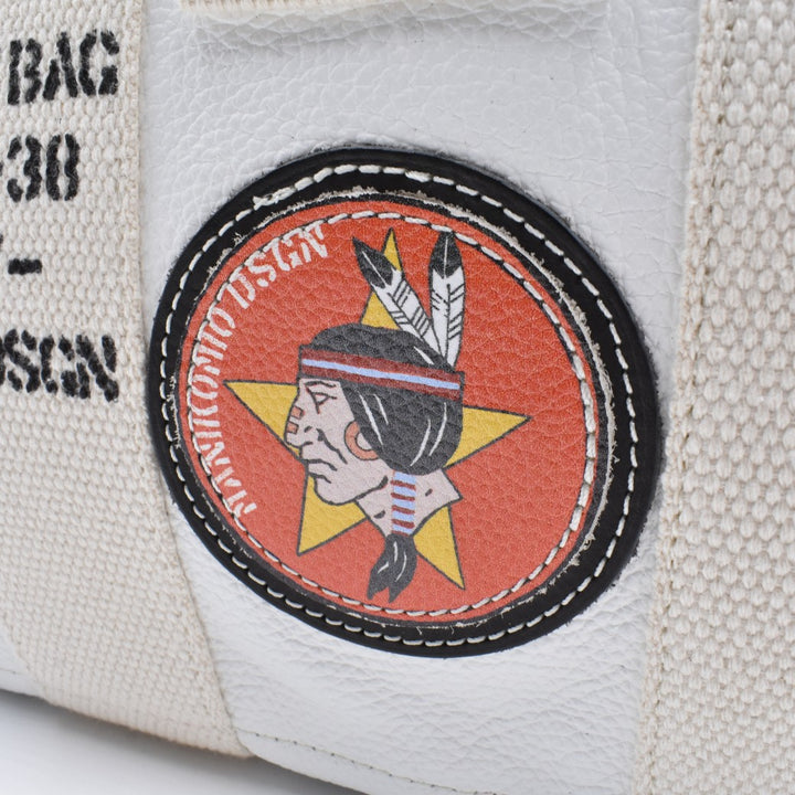 [MANIKOMIO DSGN]"38" PATCH / GENUINE LEATHER ALL WHITE