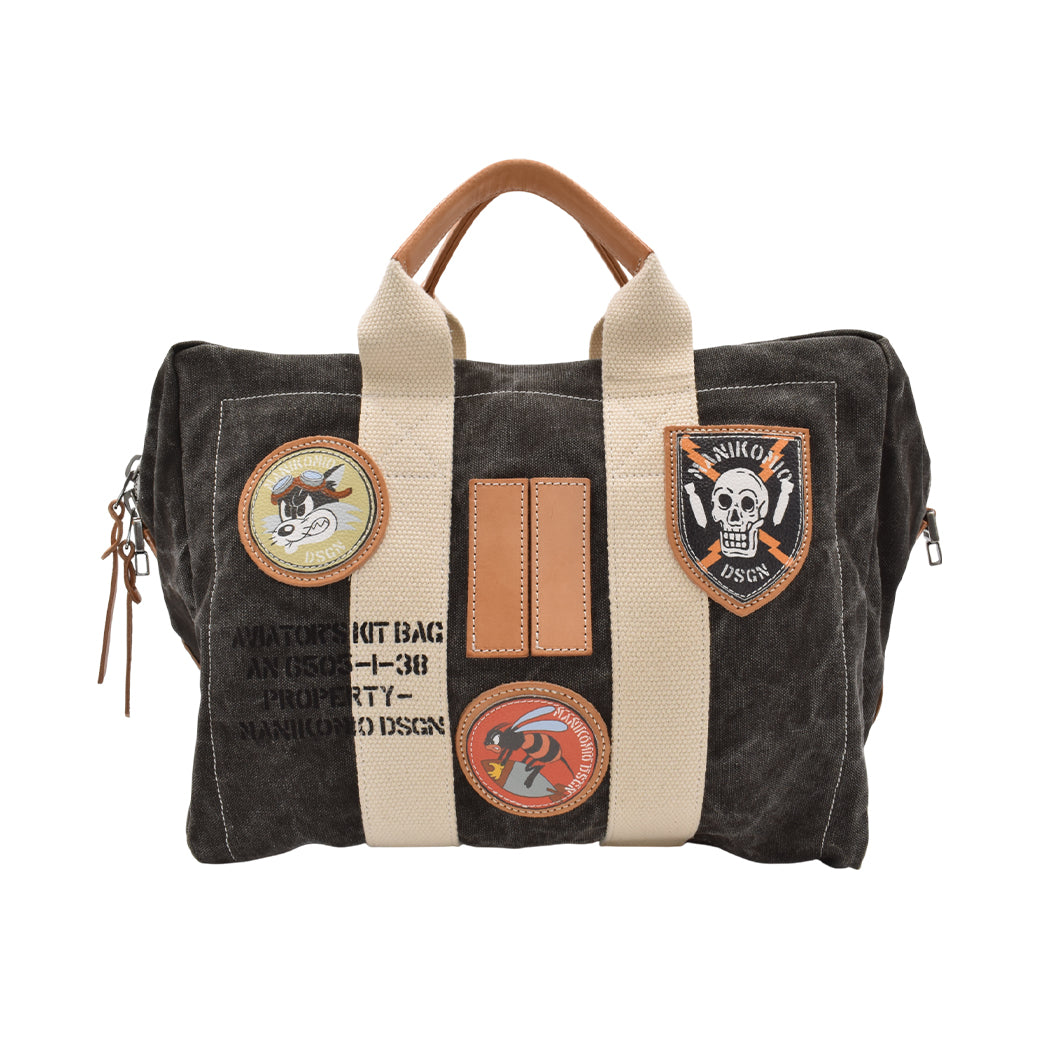 【MANIKOMIO DSGN】 "38" PATCH / HERITAGE OLONA COTTON  BLACK