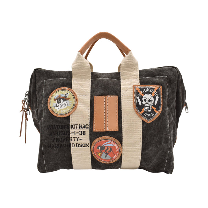 【MANIKOMIO DSGN】 "38" PATCH / HERITAGE OLONA COTTON  BLACK