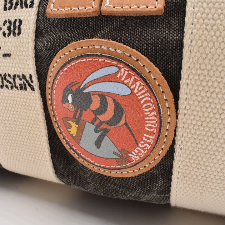 【MANIKOMIO DSGN】 "38" PATCH / HERITAGE OLONA COTTON  BLACK