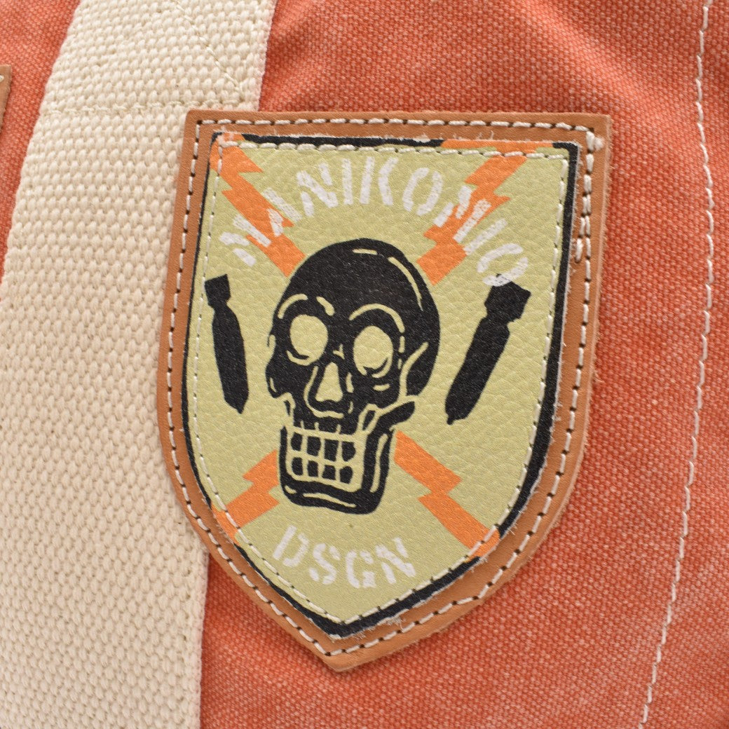 [MANIKOMIO DSGN] "38" PATCH / HERITAGE OLONA COTTON ORANGE/NAVY