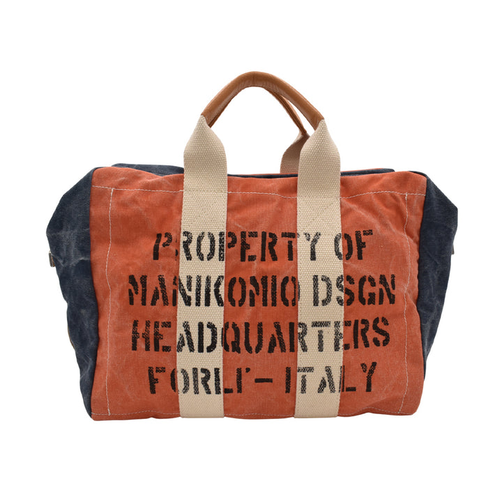 [MANIKOMIO DSGN] "38" PATCH / HERITAGE OLONA COTTON ORANGE/NAVY