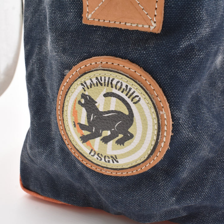 [MANIKOMIO DSGN] "38" PATCH / HERITAGE OLONA COTTON ORANGE/NAVY