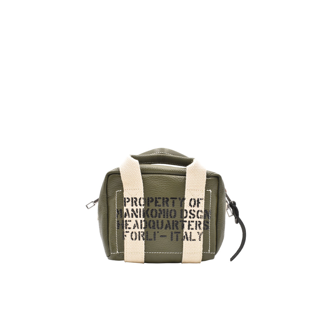 [MANIKOMIO DSGN]BB/ GENUINE LEATHER MILITARY GREEN