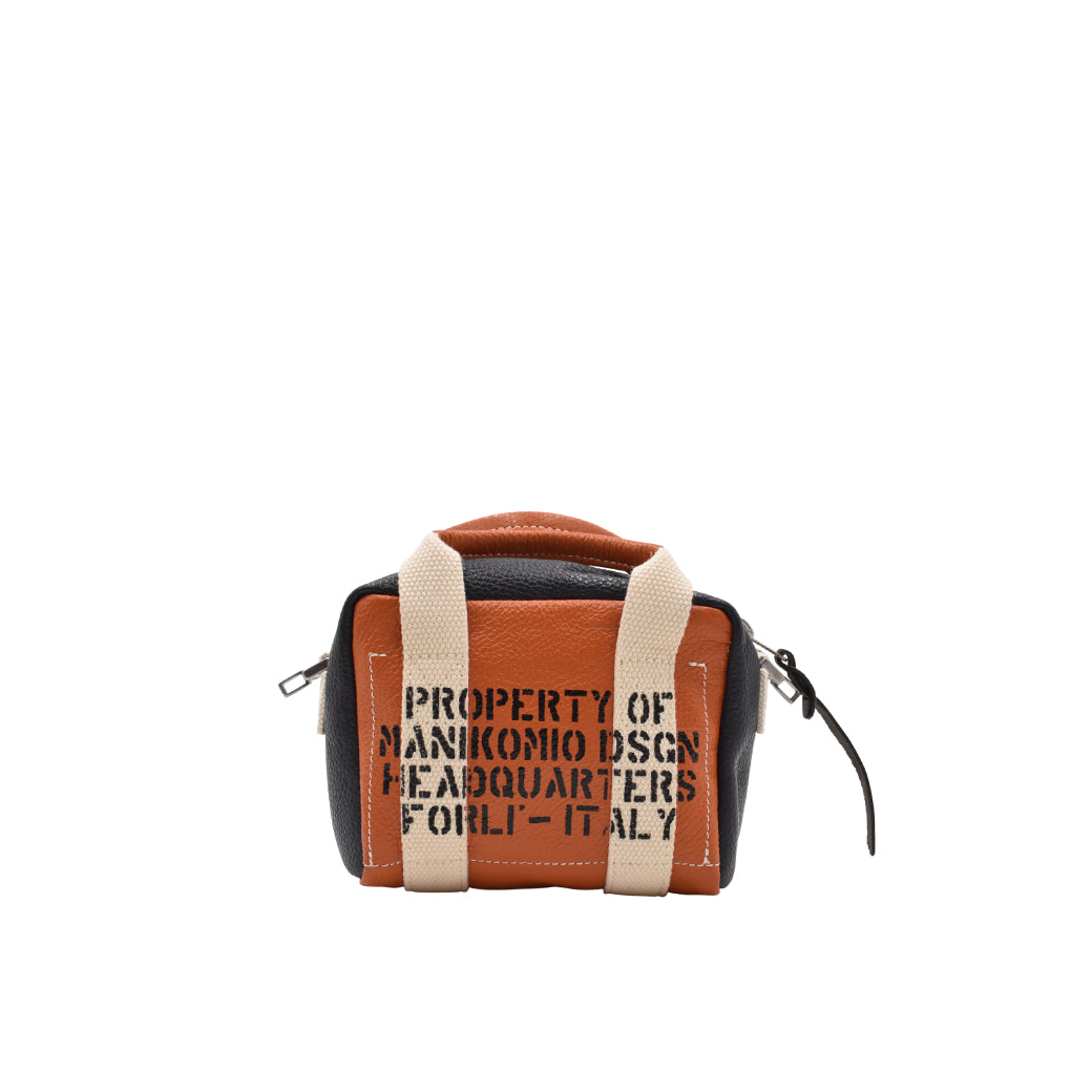 [MANIKOMIO DSGN]BB/ GENUINE LEATHER ORANGE/NAVY