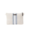 【MANIKOMIO DSGN】BIG POCHETTE / COTTON STRIPE SILVER